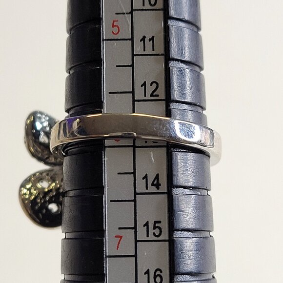 Genuine Brown Pearl and Swaroski Flower Ring Size 6 - Picture 4 of 12